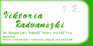 viktoria radvanszki business card